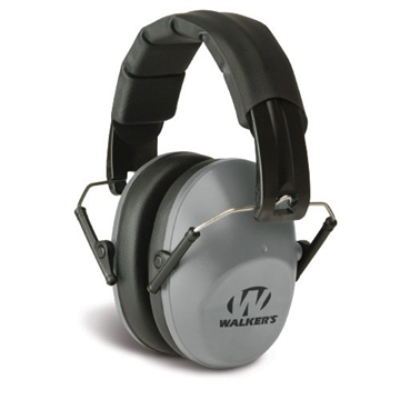 Picture of Walker's Pro Low Profile Passive Muff 22 dB Over the Head Gray/Black Polymer GWPFPM1GY