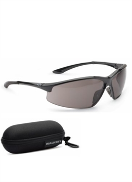 Picture of Walker's Ballistic Eyewear IKON Tanker Adult Smoke Gray Lens Matte Black Frame GWPIKNOF1SMK