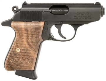 Picture of Walther Arms PPK/S Carry Frame 380 ACP 7+1 3.30" Black Steel Barrel, Black Serrated Zinc Alloy Slide Black, Aluminum Frame w/Beavertail Walnut Grip, Right Hand 4796043