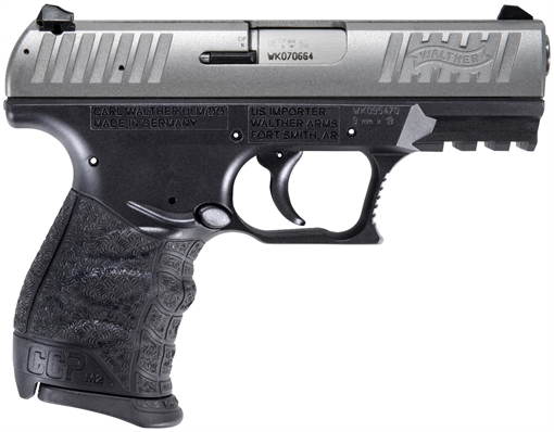 Picture of Walther CCP M2 Handgun 9mm Luger 8rd Magazine 3.54" Barrel Silver Slide with Black Frame 5083501