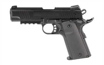 Picture of Walther Forge H1 1911, Single Action Only, Semi-automatic, Metal Frame Pistol, Full Size, 22 LR, 4.25" Threaded Barrel, Cerakote Finish, Black, Manual Safety, Adjustable Sights, 10 Rounds, 2 Magazines 5801010