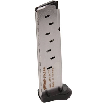 Picture of Walther Magazine, 380ACP, 8 Rounds, Fits PK380, Stainless 505600