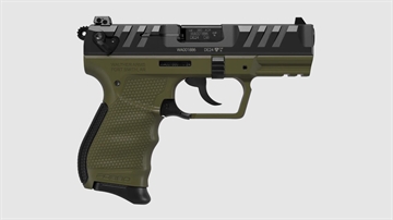 Picture of Walther PD380, Double Action/Single Action, Hammer Fired, Semi-Automatic, Polymer Frame Pistol, Compact, 380 ACP, 3.7" Barrel, Matte Finish, Military Green, Manual Safety, 9 Rounds, 1 Magazine 5050515
