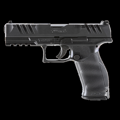 Picture of Walther Arms PDP 9mm Luger 18+1 4.50" Black Polygonal Rifled Barrel, Black Optic Ready/Serrated Steel Slide, Black Polymer Frame w/Picatinny Rail, Ambidextrous 2842475