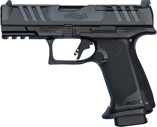 Picture of Walther Arms PDP F-Series Pro E 9mm Luger 18+1 4" Black Steel Barrel, Black Optic Ready/Serrated Steel Slide, Black Polymer Frame w/Picatinny Rail, Interchangeable Backstrap Grip 4797055