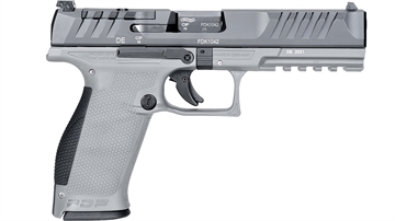 Picture of Walther PDP, Striker Fired, Semi-automatic, Polymer Frame Pistol, Full Size, 9MM, 5" Barrel, Black Slide/Gray Frame, Adjustable Rear Sight, Optics Ready, 18 Rounds 2858401