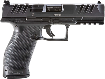 Picture of Walther PDP Steel Frame, Striker Fired, Semi-automatic, Metal Frame Pistol, Full Size, 9MM, 4.5" Barrel, Matte Finish, Black, Optics Ready, Adjustable Rear Sight, 10 Rounds, 3 Magazines 2880032