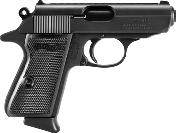Picture of Walther PPK/S, Semi-automatic, Metal Frame Pistol, Compact, 32ACP, 3.3" Barrel, Steel Construction, Matte Finish, Black, Fixed Sights, 8 Rounds, 2 Magazines 4796023