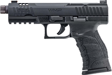 Picture of Walther WMP, Semi-automatic, Double Action Only, Polymer Frame Pistol, 22 Winchester Magnum, 4.9" Threaded Barrel, Matte Finish, Black, 3 Dot Adjustable Sights, Optics Ready, 10 Rounds, 2 Magazines, Includes 3 Optic Plates 5220303