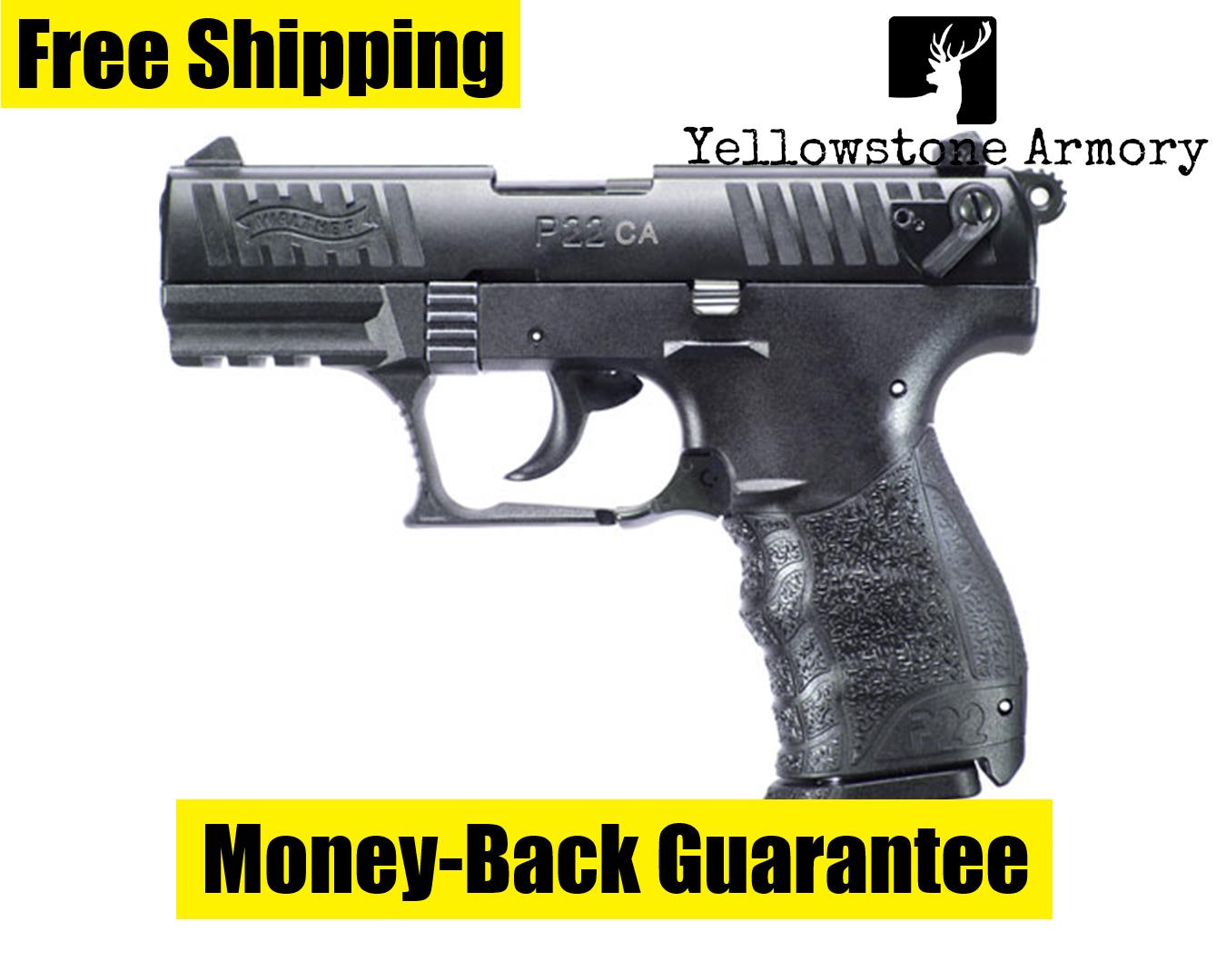 Walther P22 Pistol 22 LR. 3.42 in. Black 10 rd. CA 5120333-img-0