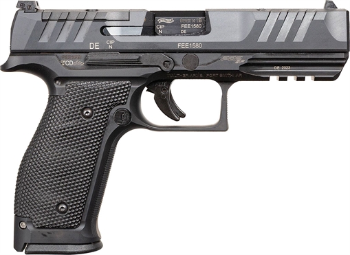 Picture of Walther Arms PDP Steel Frame 9mm Luger 15+1 4" Black Steel Barrel, Matte Black Tenifer Optic Ready/Serrated Steel Slide, Black Steel Frame w/Picatinny Rail, Textured Wraparound Grip 2872111
