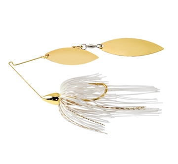 Picture of WAR EAGLE SPINNER BAITS EAGLE GOLD FRAME DOUBLE WILLOW SPINNERBAIT WHITE GOLD WE14GW01G