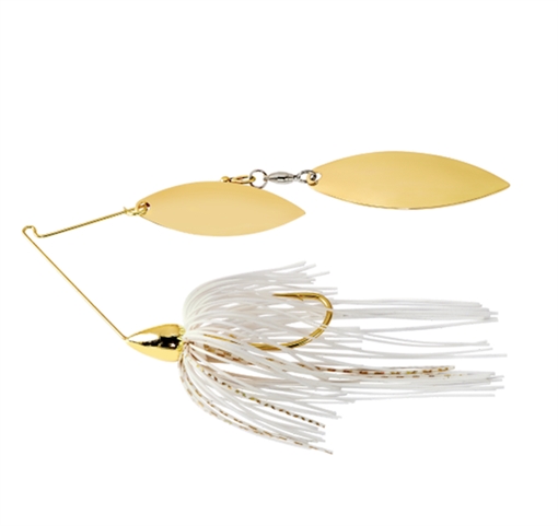Picture of WAR EAGLE SPINNER BAITS EAGLE GOLD FRAME DOUBLE WILLOW SPINNERBAIT WHITE GOLD WE38GW01G