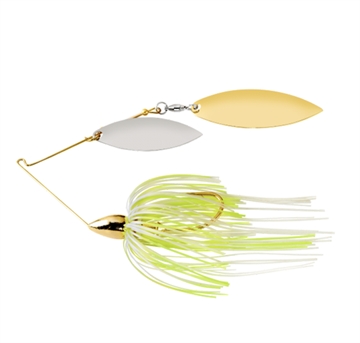 Picture of WAR EAGLE SPINNER BAITS EAGLE GOLD FRAME DOUBLE WILLOW SPINNERBAIT HOT WHITE CHT WE38GW16