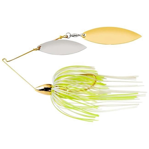 Picture of WAR EAGLE SPINNER BAITS EAGLE GOLD FRAME DOUBLE WILLOW SPINNERBAIT HOT WHITE CHT WE12GW16
