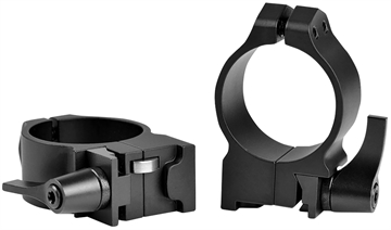 Picture of Warne Maxima Matte Black Steel 30mm Tube Medium 0 MOA, Fits Ruger No.1/Mini 14/Blackhawk 14RLM