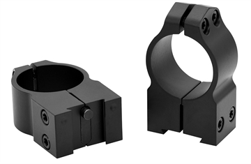 Picture of Warne Maxima Scope Rings Matte Black Steel 1" Tube High Vertical Split Dovetail, 0 MOA Fits Tikka 3TX/3T/695 2TM