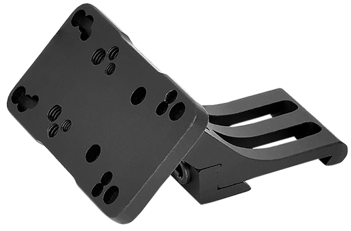 Picture of Warne Red Dot Riser 45 Degree Offset Reflex Black Anodized Aluminum Fits Doctor/Sig Romeo3/Vortex Viper/Holosun, Right Hand 6110MR