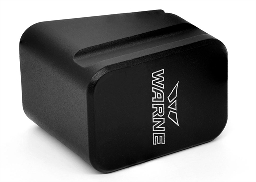 Picture of Warne Magazine Extension made of 6061-T6 Aluminum with Hardcoat Anodized Black Finish for Glock 17, 22 Magazines (Adds 5rds 9mm Luger, 4rds 40 S&W) MEG1754BLK