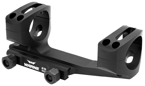 Picture of Warne Skeletonized Scope Mount/Ring Combo Extended Black Anodized 30mm Tube MSR Ultra High Rings 20 MOA LRSKEL30TW