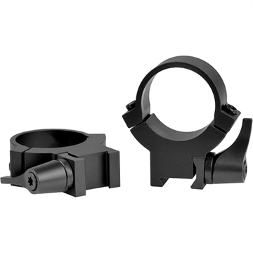 Picture of Warne Warne Maxima Horizontal QD Rimfire Scope Rings 3/8 Dovetail Matte Black 1 in. High 722LM