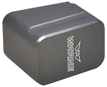 Picture of Warne Magazine Extension made of 6061-T6 Aluminum with Hardcoat Anodized Gray Finish for Glock 17, 22 Magazines (Adds 5rds 9mm Luger, 4rds 40 S&W) MEG1754GR