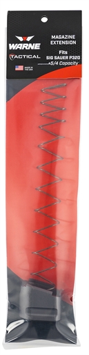 Picture of Warne Magazine Extension made of 6061-T6 Aluminum with Hardcoat Anodized Gray Finish for Sig P320 Magazines (Adds 5rds 9mm Luger) MESIG54GR