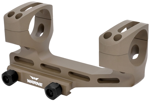 Picture of Warne Skeletonized Scope Mount/Ring Combo Extended Dark Earth Aluminum 30mm Tube MSR 20 MOA LRSKEL30DE