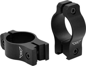 Picture of Warne Rimfire Rings Vapor Matte Black Aluminum 1" Tube Medium Rimfire/Vertical Split 3/8" Dovetail 0 MOA V421M
