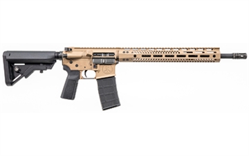 Picture of WATCHTOWER Firearms 15M, Semi-automatic Rifle, AR, 556 NATO, 16" Barrel, A2 Flash Hider, Cerakote Finish, Flat Dark Earth, Mid Length Gas System, 13.7" Free Float M-LOK Handguard, B5 Stock and Grip, 30 Rounds, 1 Magazine T15M-556-16CHF-FDE