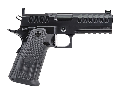 Picture of Watchtower Firearms Apache Commander Frame 9mm Luger 15+1 4.25" Threaded Barrel Steel Slide Black PVD APACHE9MMCMNDRBLK