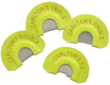 Picture of Wayne Carlton's Calls Essential Elk Diaphragm Call Single/Double/Triple/2.5 Reed Attracts Elk Yellow 4 Per Pkg 70314