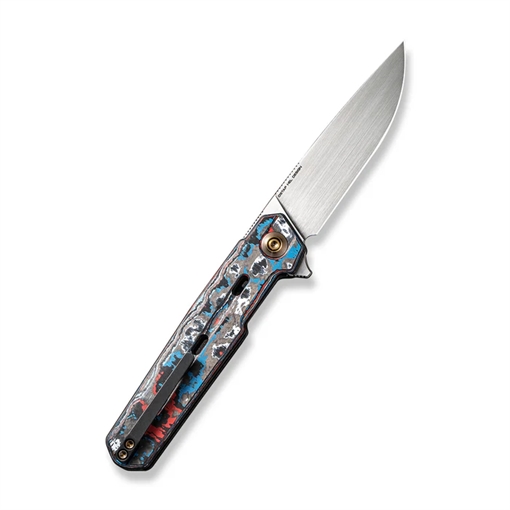 Picture of We Knife WEKNIFE Navo Flipper Knife Carbon Fiber & Titanium Handle (3.25"" CPM 20CV Blade) WE22026-4
