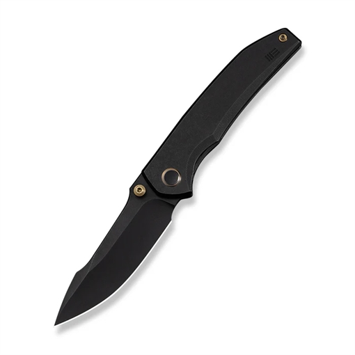 Picture of We Knife Ryson Thumb Stud Knife Black Titanium Handle (3.33"" Black Stonewashed Bohler M390 Blade) WE24086-1