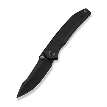 Picture of We Knife Ryson Thumb Stud Knife Black Titanium Handle (3.33"" Black Stonewashed Bohler M390 Blade) WE24086-1
