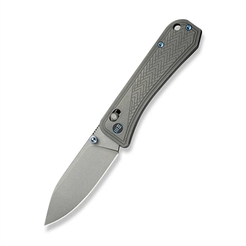Picture of We Knife WEKNIFE Bougie Banter Thumb Stud & Crossbar Lock Knife Upscale Art Deco Styling On Gray Titanium Handle (2.91"" Gray Stonewashed CPM S45VN Blade) WE24009-2