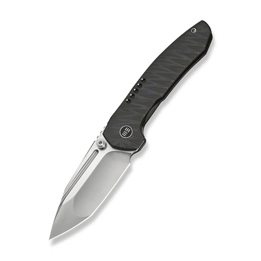 Picture of We Knife WEKNIFE Micro Trogon Thumb Stud Knife Tiger Stripe Pattern Flamed Titanium Handle WE24043-3