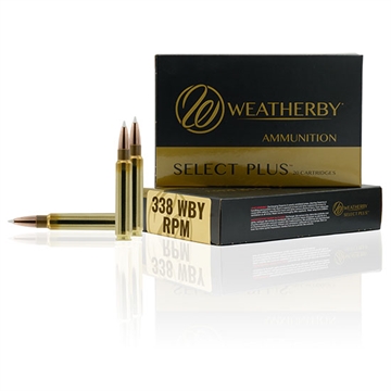Picture of Weatherby Select Plus Barnes TTSX Rifle Ammunition .338 WBY RPM 225gr PT 2800 fps 20/ct B338225TTSX