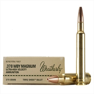 Picture of Weatherby Select Plus 378WthbyMag 270gr Barnes TSX Lead Free 20 Per Box/10 Case B378270TSX