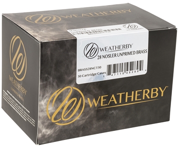 Picture of Weatherby Unprimed Cases 28Nosler Rifle Brass 50/Box BRASS28NCT50
