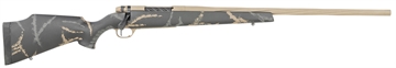Picture of Weatherby Mark V Accumark LTD 6.5 Creedmoor 4+1 22" Barrel, Burnt Bronze Cerakote Finish, Gray/Brown Accent Black Fixed Monte Carlo Stock MAM05N65CMR6B