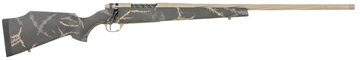 Picture of Weatherby Mark V Accumark LTD 6.5 Wthby RPM 4+1 24" Barrel, Burnt Bronze Cerakote Metal Finish, Gray/Brown Accent Black Fixed Monte Carlo Stock MAM05N65RWR6B