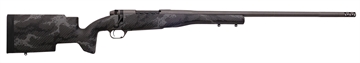 Picture of Weatherby Mark V Accumark Pro 6.5 Wthby RPM 4+1 24" Barrel, Tungsten Gray Cerakote Finish, Black with Gray Sponge Pattern Accents Carbon Fiber Stock MAP01N65RWR6B