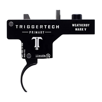 Picture of TriggerTech Primary Single-Stage Curved Trigger with 1.50-4 lbs Draw Weight & Black PVD Finish for Weatherby Mark V WM5SBB14NBW