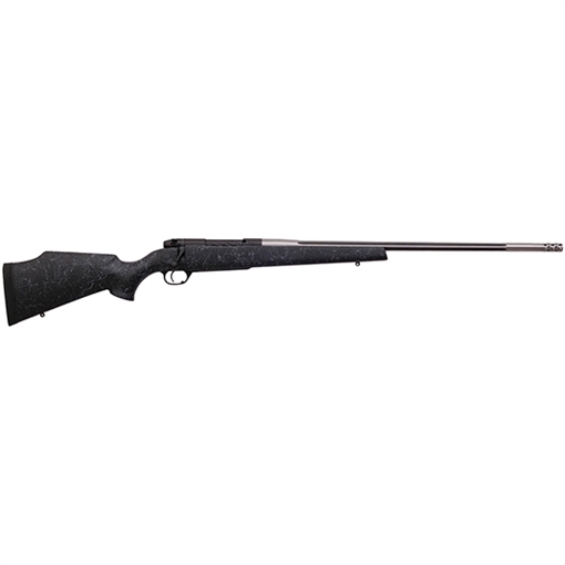 Picture of Weatherby Mark V Accumark 257 Wthby Mag 3+1 26" Barrel, Graphite Black Cerakote Metal Finish, Gray Webbed Black Fixed Monte Carlo Stock MAM01N257WR8B