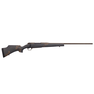 Picture of Weatherby Mark V Camilla Ultra Lightweight Compact 280 Ackley Improved 4+1 24" Barrel, Midnight Bronze Cerakote Metal Finish, Black with Smoke/Gold Sponge Accents Monte Carlo Stock MCU03N280AR6B