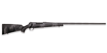 Picture of Weatherby MLW01N22CMR4B Mark V Live Wild 22 Creedmoor Black 22" Carbon Gray Cerakote Spiral Fluted Threaded Barrel, Carbon Gray Cerakote Steel Drilled & Tapped Receiver, Black w/Gray & White Sponge Ac