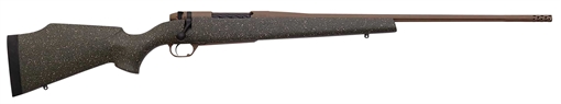 Picture of Weatherby Mark V Weathermark LT 6.5 Wthby RPM 4+1 24" Barrel/Rec. w/Flat Dark Earth Cerakote Finish, Flat Dark Earth Speckled Green Fixed Monte Carlo Fiberglass Stock MWL01N65RWR6B