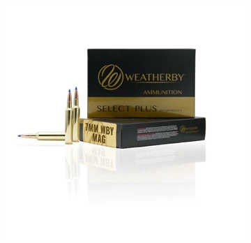 Picture of Weatherby Select Plus Rifle Ammunition 7mm Wby Mag 150 gr Scirocco 3225 fps 20/ct F7MM150SCO