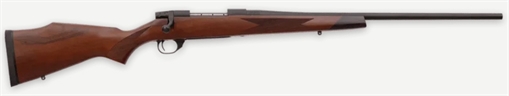 Picture of Weatherby Vanguard Sporter Full Size 243 Win 5+1 22" Bead Blasted Blued #2 Threaded Barrel, Matte Blued Drilled & Tapped Steel Receiver, Grade A Walnut Monte Carlo Stock VDT243NR2T
